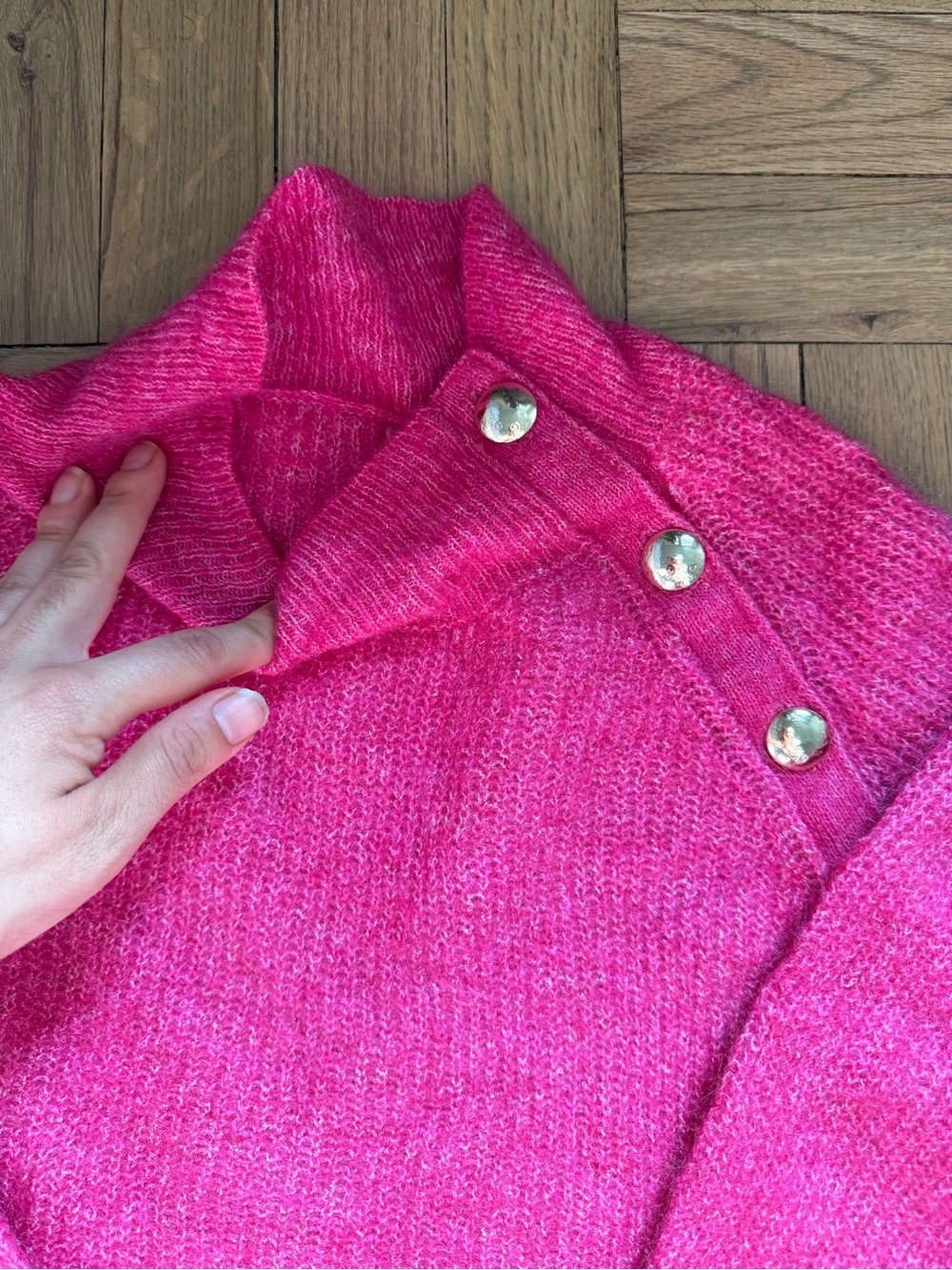 Sézane Pink Wool Sweater - Picture 2 of 5